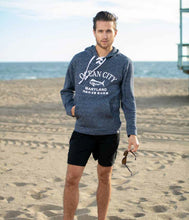 5011-M ADULT MARLED LACE UP HOODIE