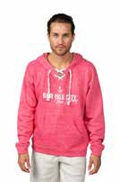 5011-M ADULT MARLED LACE UP HOODIE